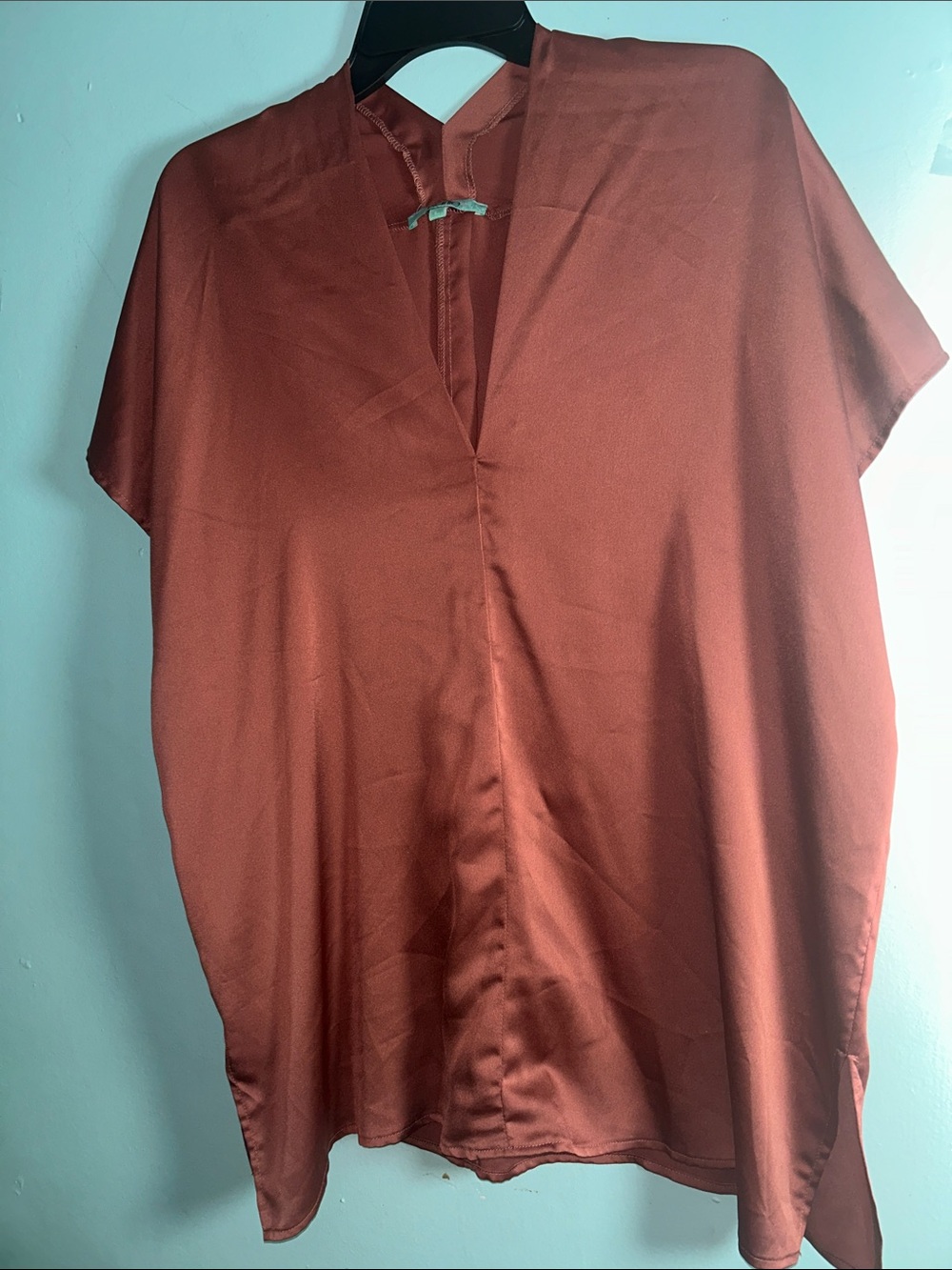 Kohl's Women's Rust Short Sleeve V-Neck Tunic